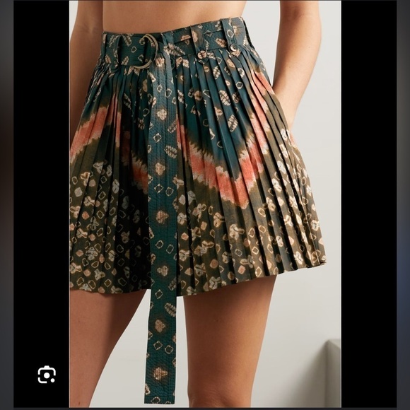 Ulla Johnson- NWT Jasper Printed Marianna Pleated Belted Short - Picture 2 of 3